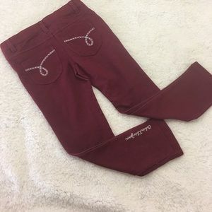 Girls Calvin Klein Jeans Burgundy Size 6