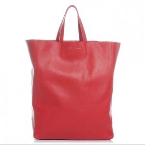 Céline Vertical Cabas Tote - Red 100% AUTHENTIC