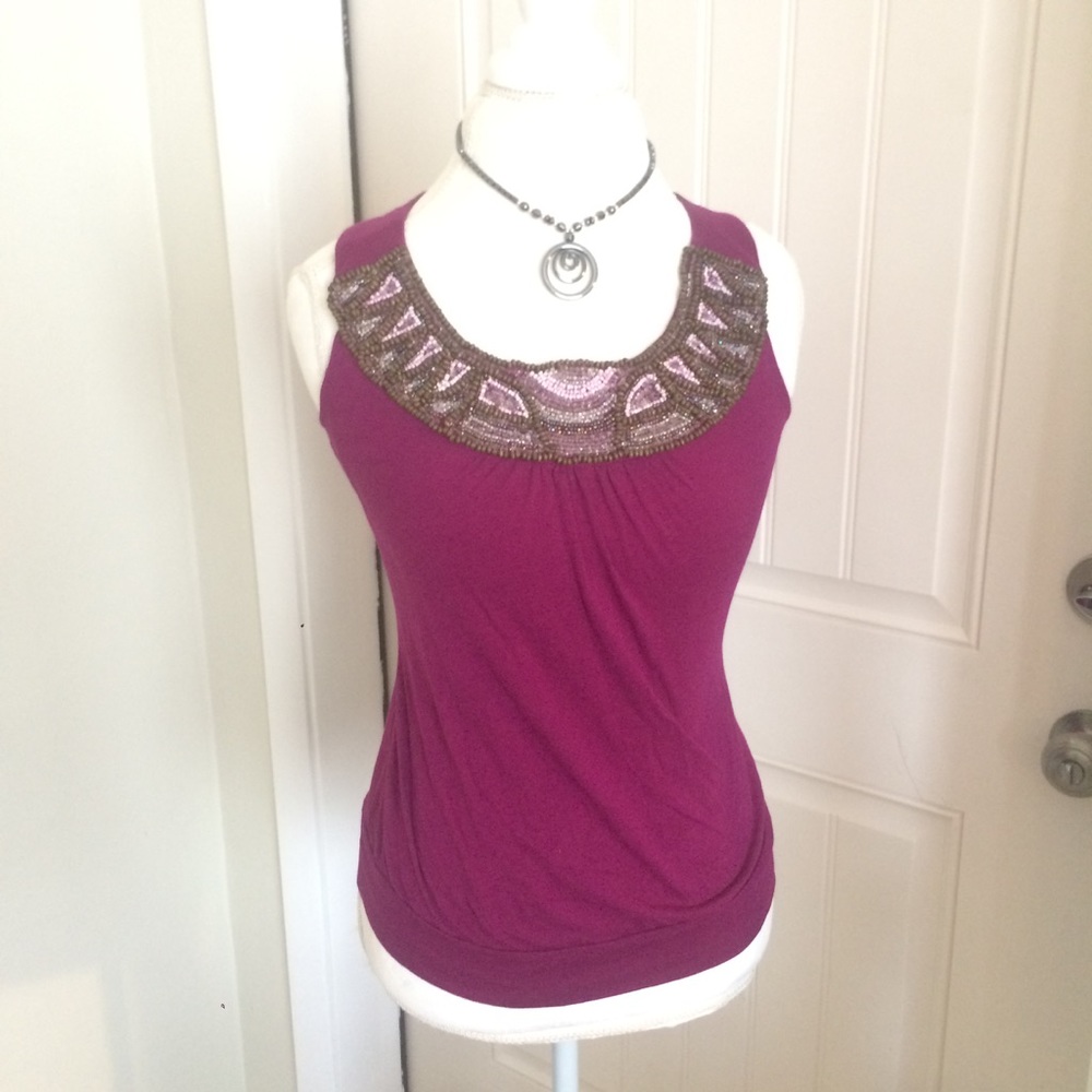 St. John's Bay beaded sleeveless shirt