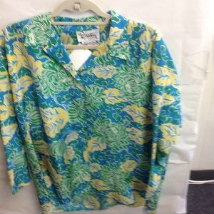 Lilly Pulitzer leaf blouse