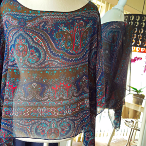 Paisley Sheer Poncho