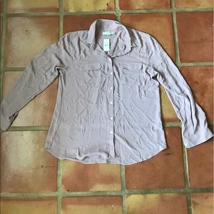 Light mauve button down blouse