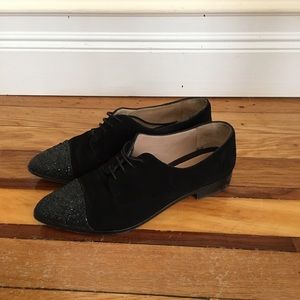 Massimo Dutti - Pointed Glitter Brogues