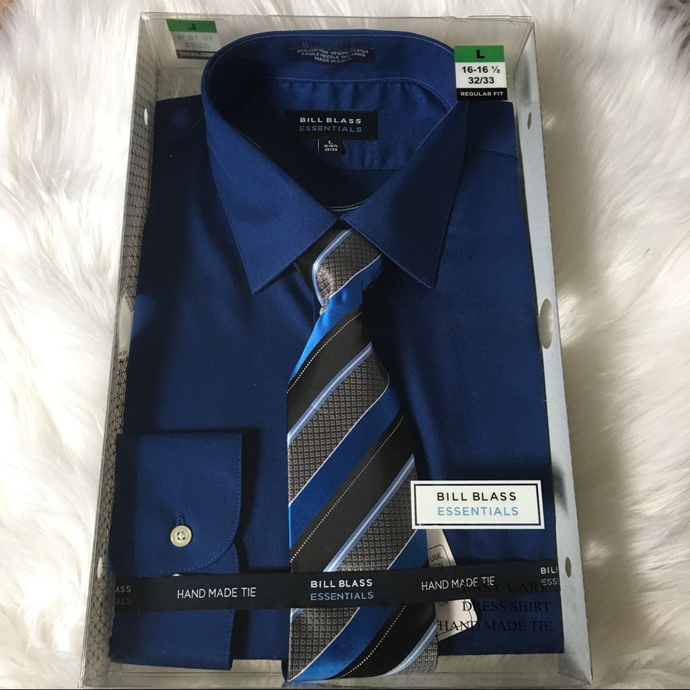 NIB Bill Blass shirt and tie boxed set