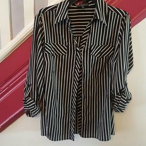 Black and white stripe shirt