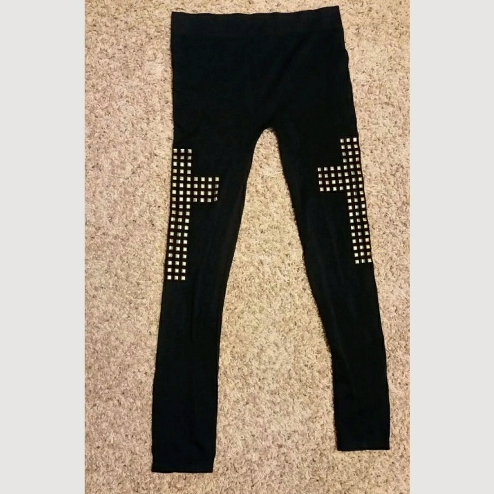 💣Cross jeweled leggings s/m