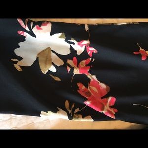 Floral chiffon material crop pants from LOFT