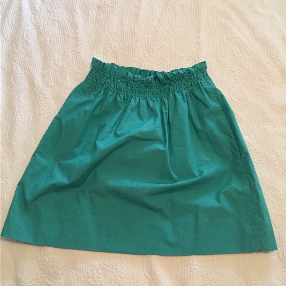 J. Crew elastic waist teal skirt