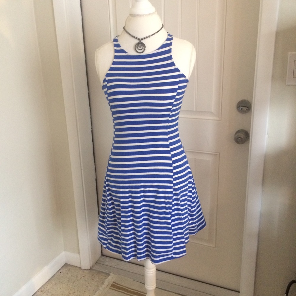 Old Navy blue and white striped Dress