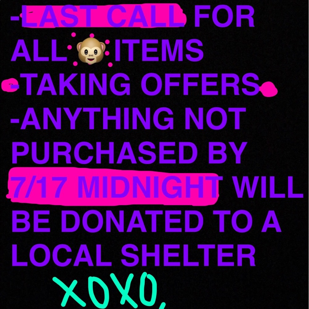 ‼️🆘1.5 HR LEFT 🐵 MUST PURCHASE BY 7/17 midnight