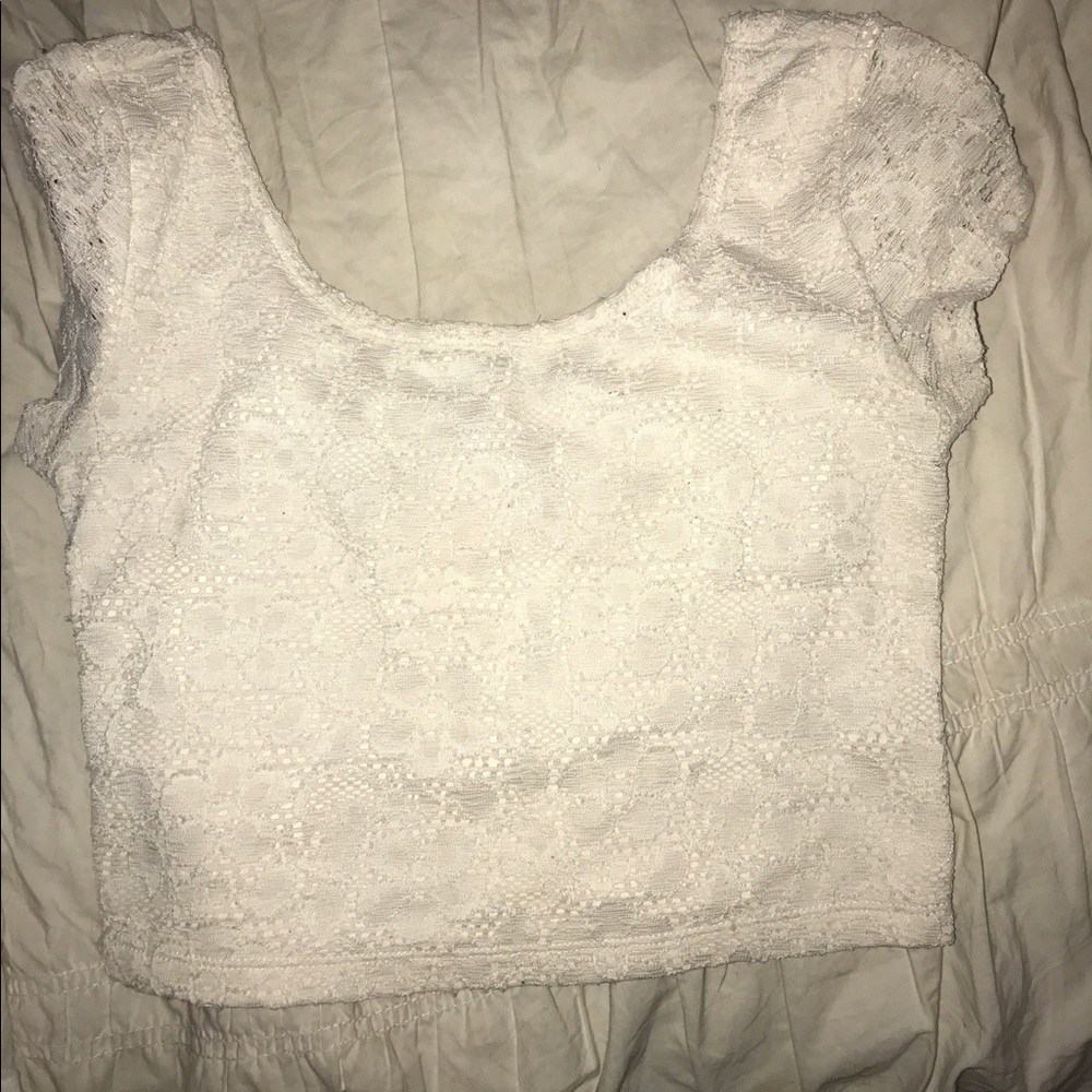 white crop top