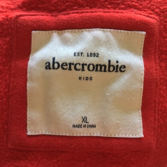 Abercrombie & Fitch Red Zip Up Sweatshirt - Picture 4 of 4