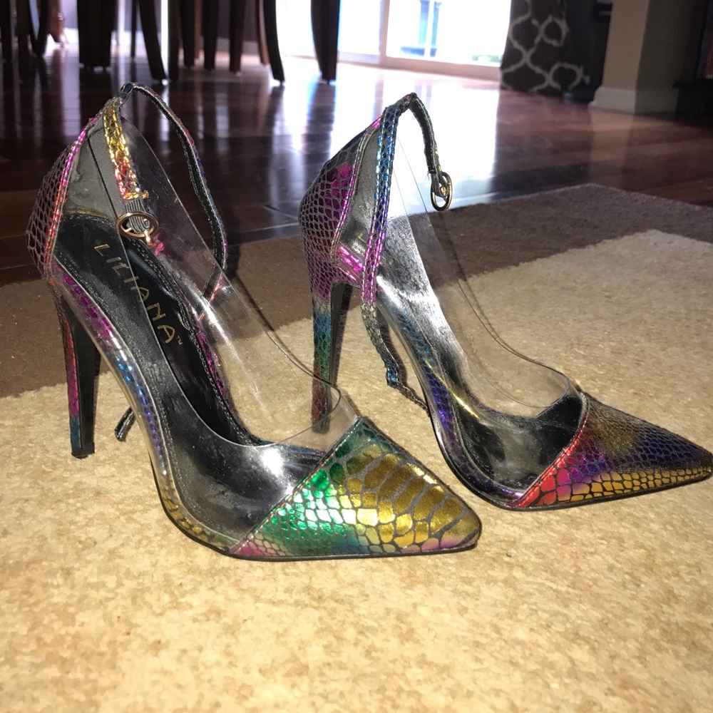 Metallic heels