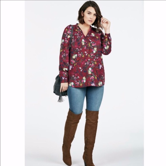 JustFab Tops - Plus Floral Tunic