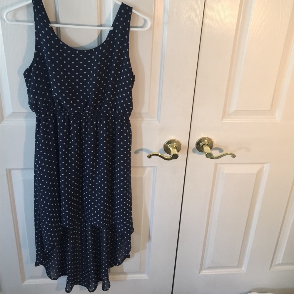 Polk-a-dot Navy Blue Dress
