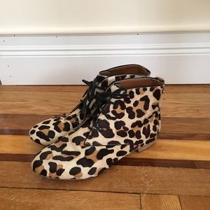 Zara - Faux Animal Print Fur Ankle Boots