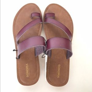 Burgundy sandals