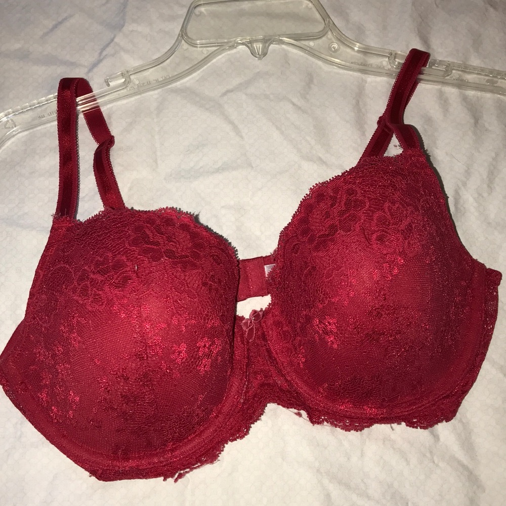 Red Lined Demi VS Bra