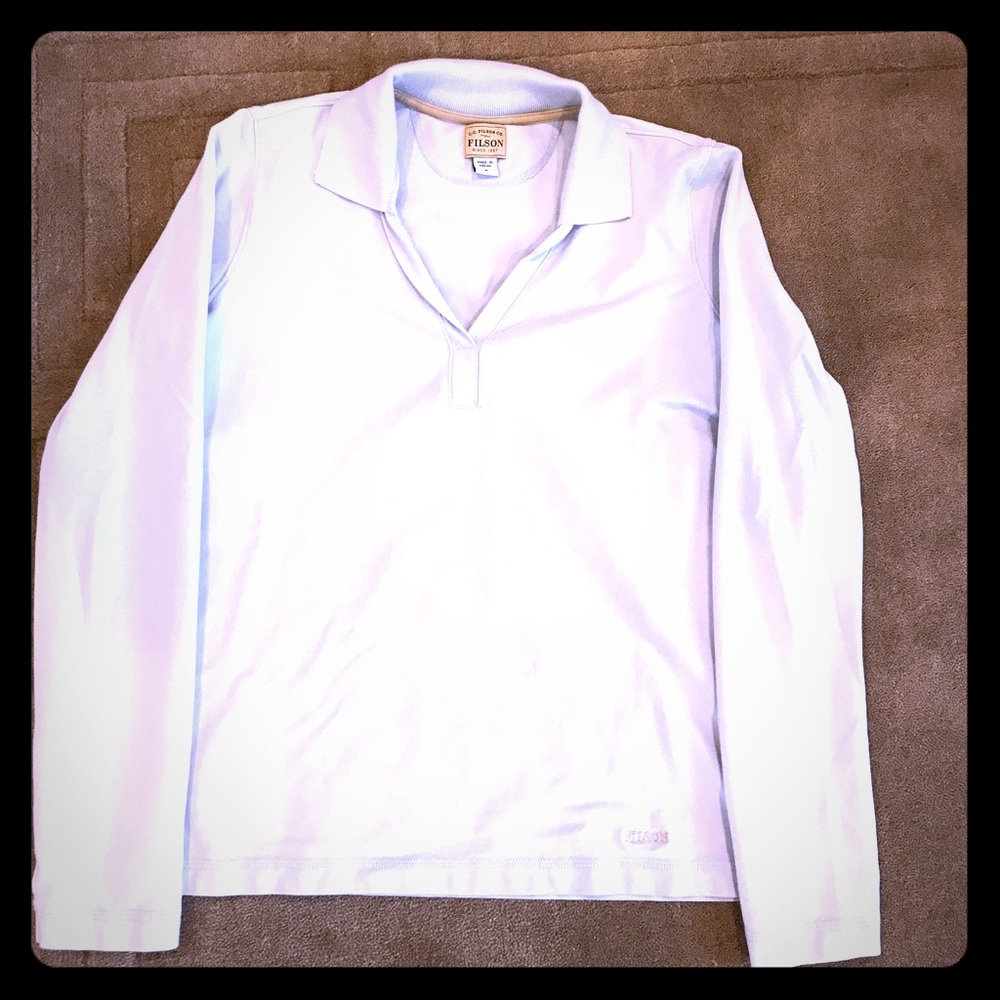 Filson LS polo shirt- powder blue - size S