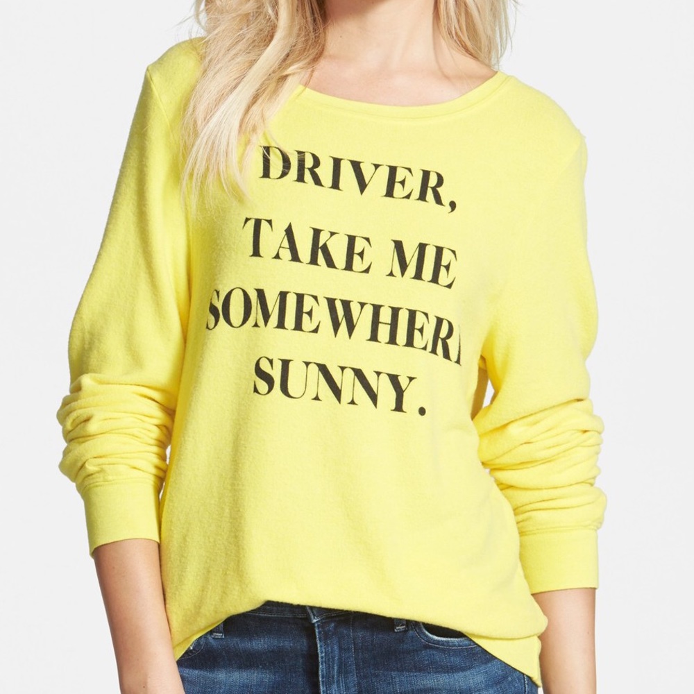 Wildfox "Driver, Take Me Somewhere Sunny" Jumper