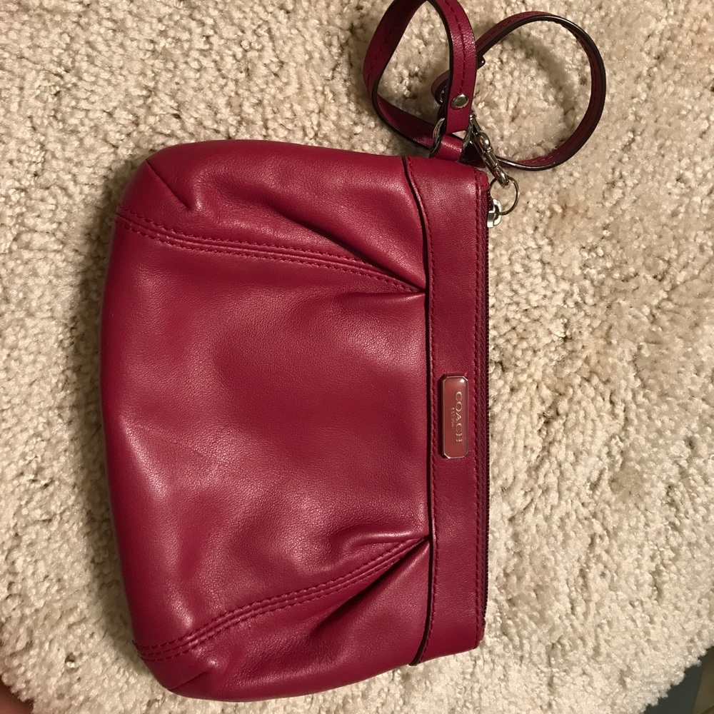 Authentic Coach Leather Wristlet