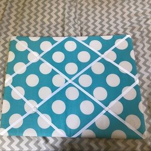 Turquoise & White Polkadot Picture Display Holder