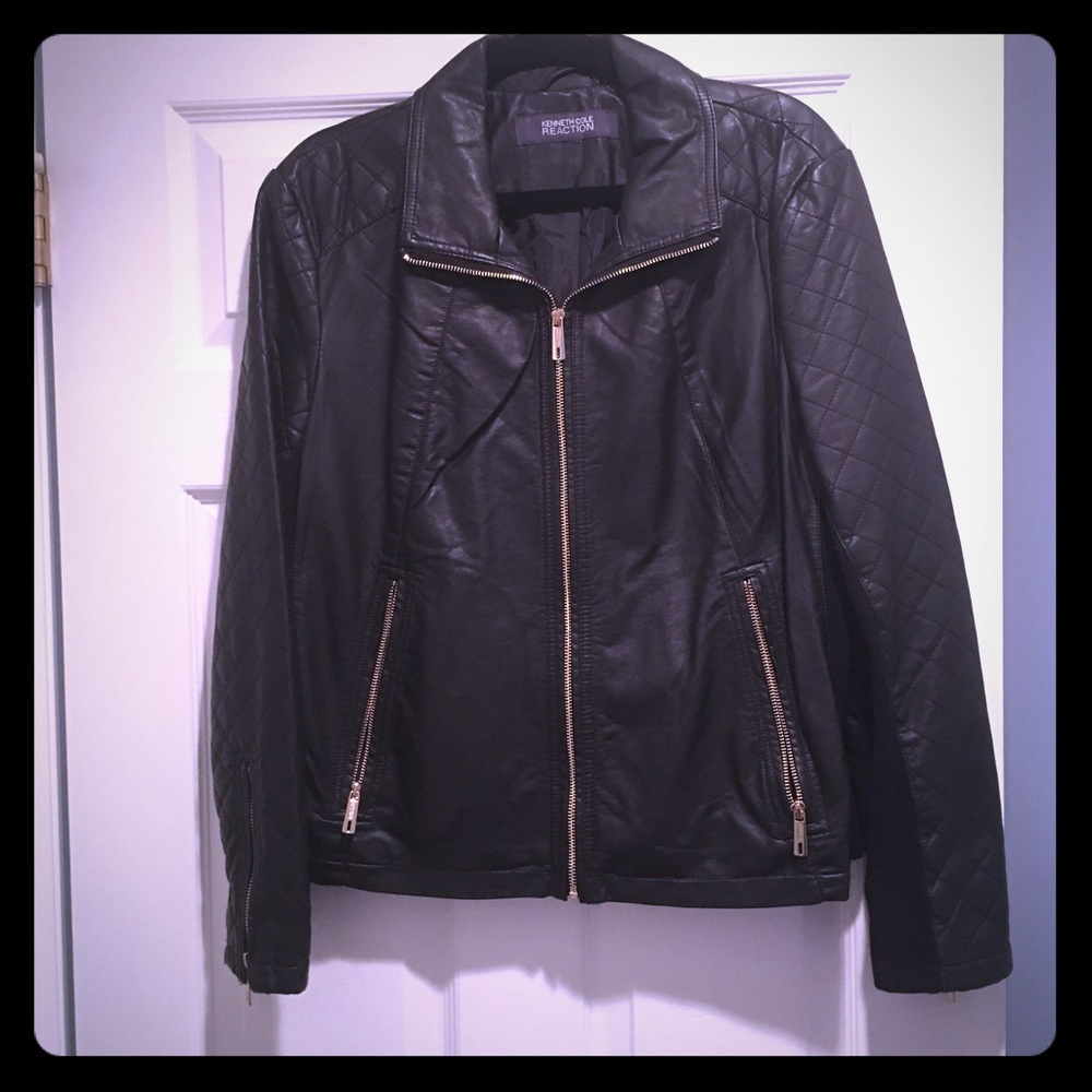 Kenneth Cole leather motorcycle jacket