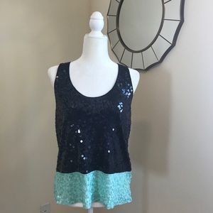 J. Crew sequin top Sz M