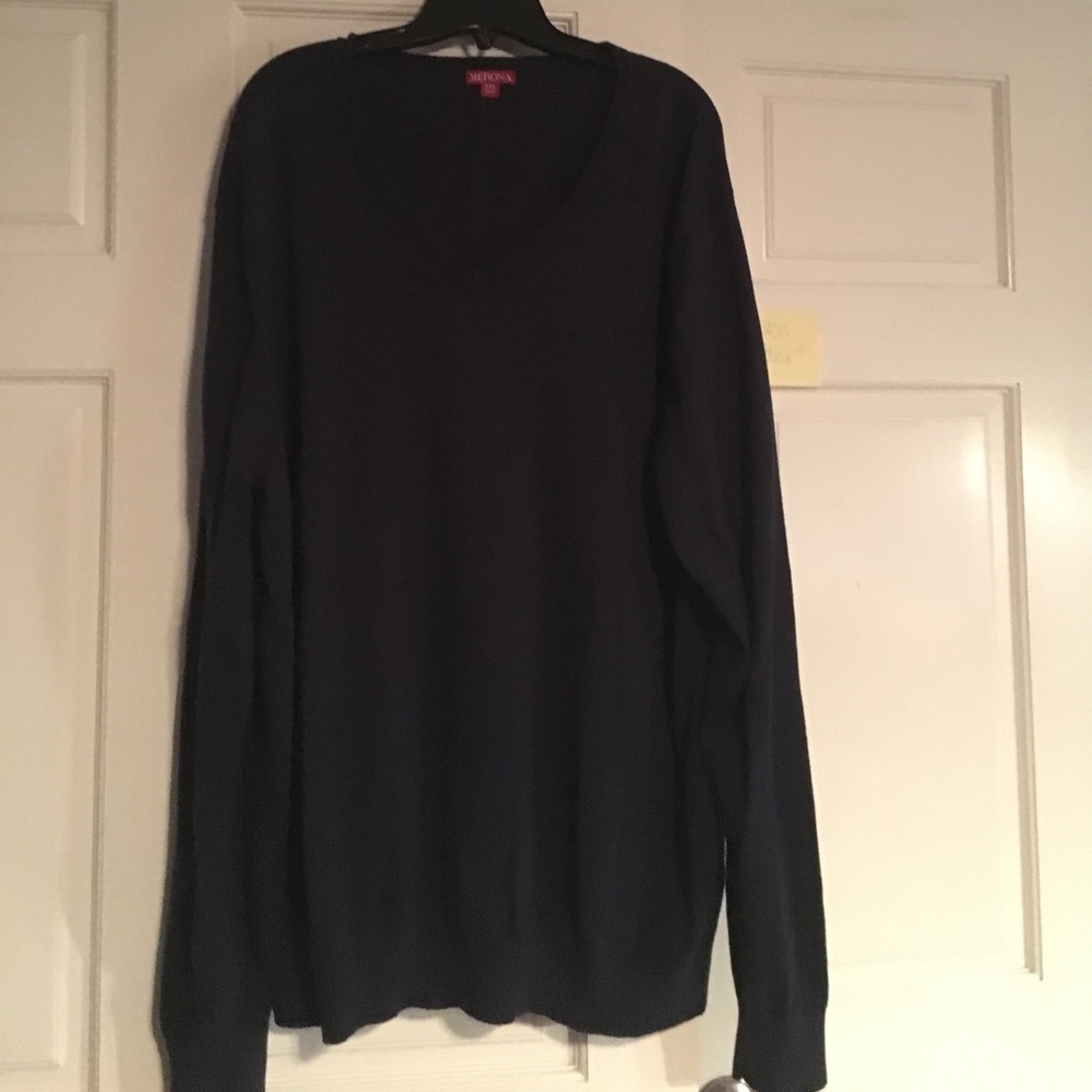 Navy Blue V-Neck Sweater