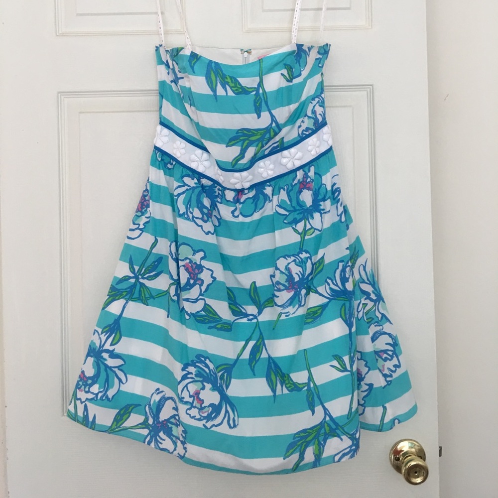 LILLY PULITZER LANGLEY SHORELY BLUE TOSSING THE LI