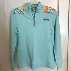 Blue Vineyard Vines Quarter Zip / Shep Shirt