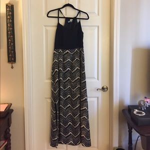 J. Crew Factory maxi dress with printed skirt