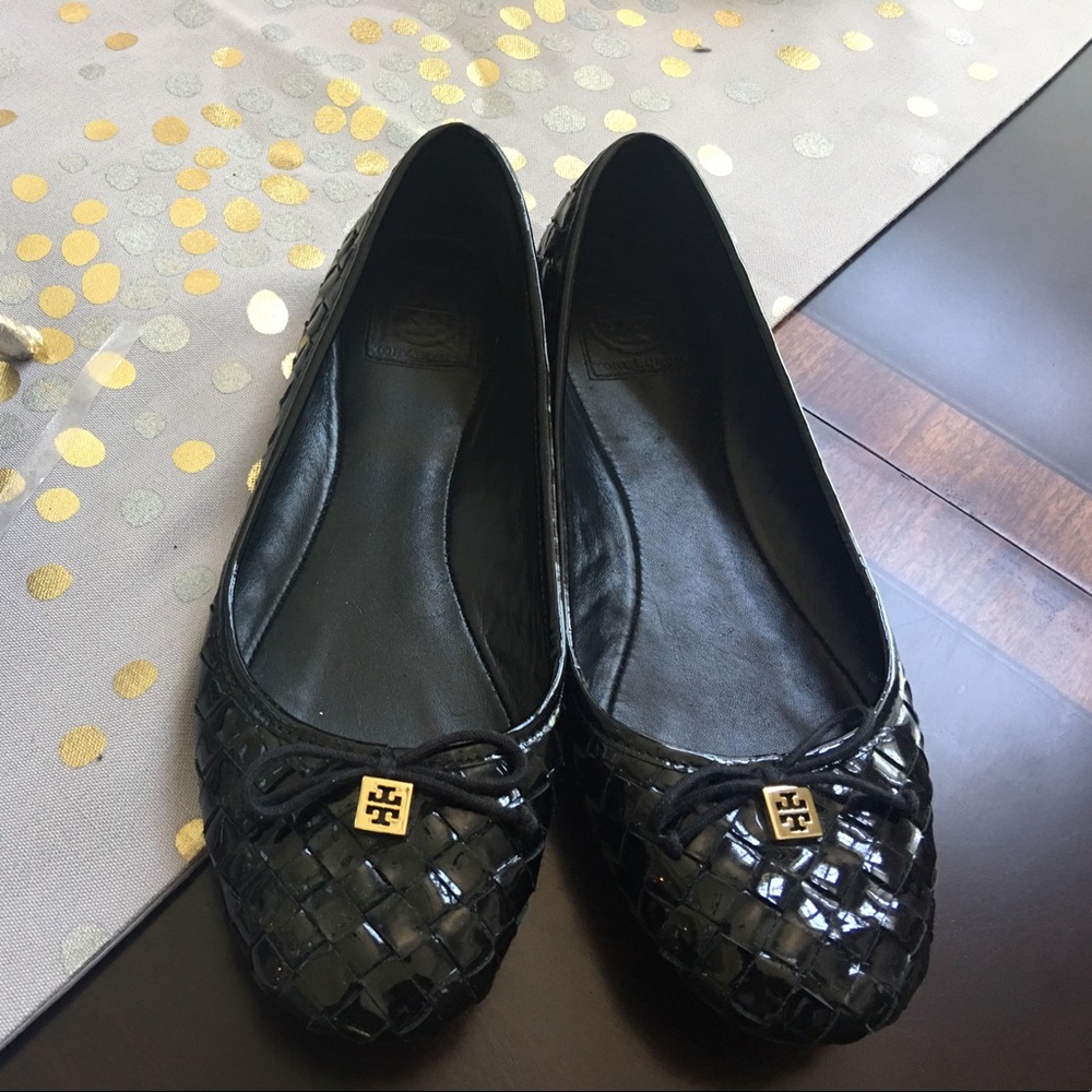 Tory Burch Black patent flats
