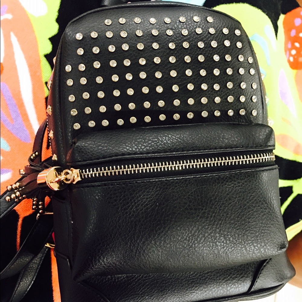 Bebe rhinestone mini backpack