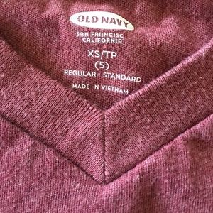 Old Navy V Neck Maroon Top