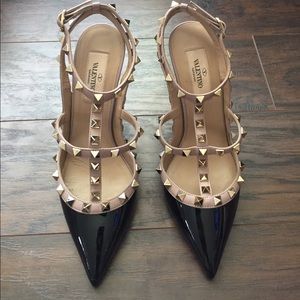 Valentino Patent leather rock stud heels
