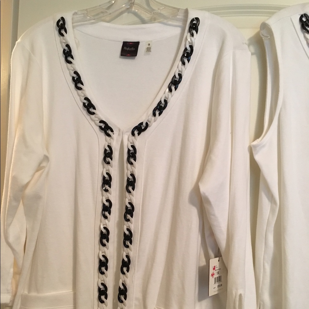 Two piece top shell and cardigan