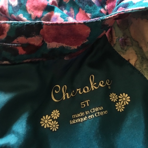 CHEROKEE TURQUOISE DRESS  5T - Picture 3 of 3
