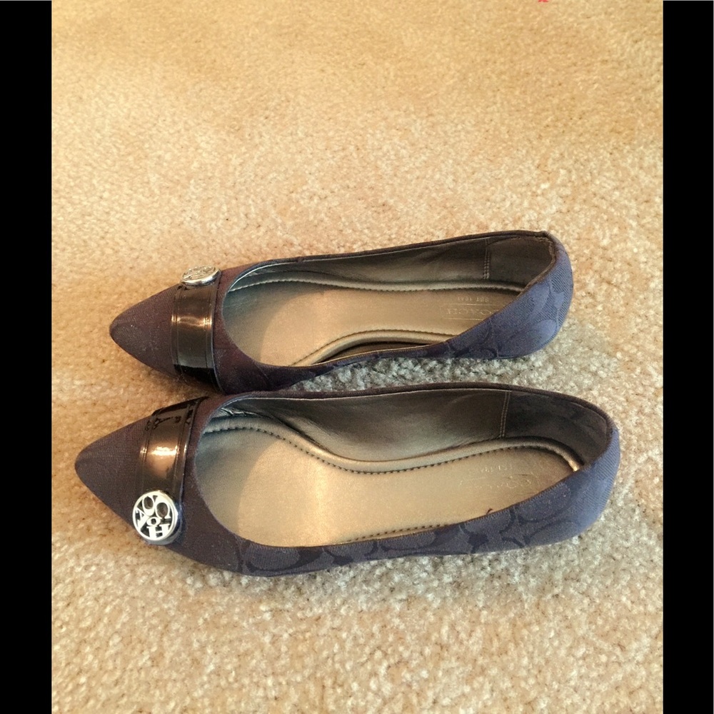 Black Coach flats