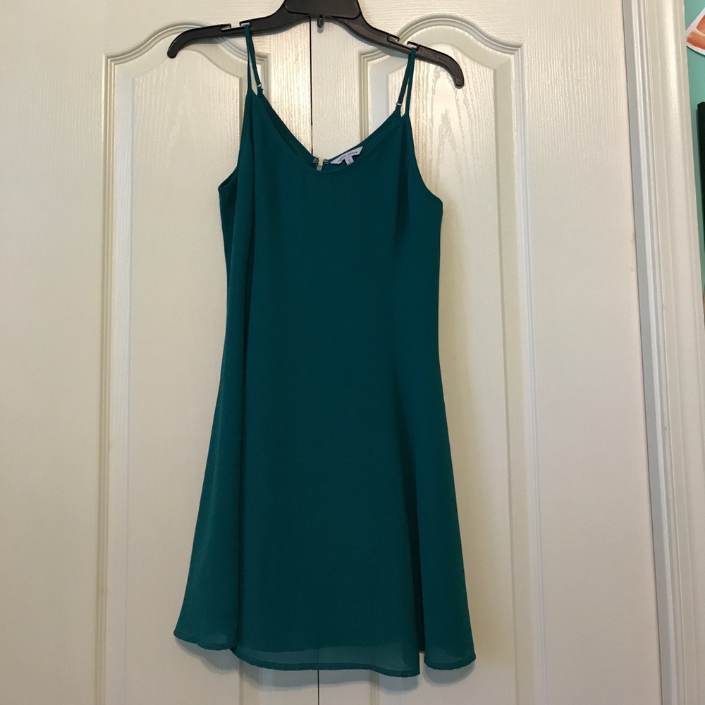 Forest green tank dress