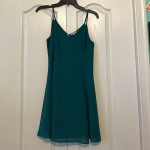 Forest green tank dress