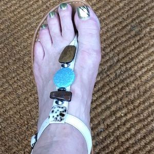 Clark's Artisan Sandals Creme with Jitney's