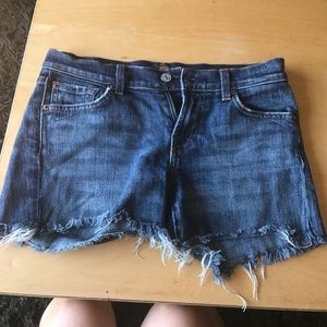 Pair of 7 jean shorts. Medium wash, size 26.