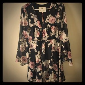 The Jet Set Diaries Rosa Flora Short Dress Size M