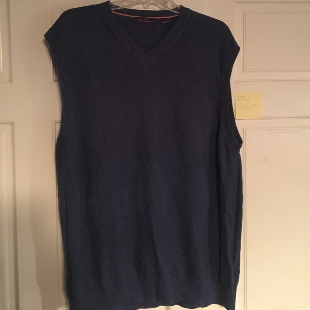 Blue v-neck sweater vest