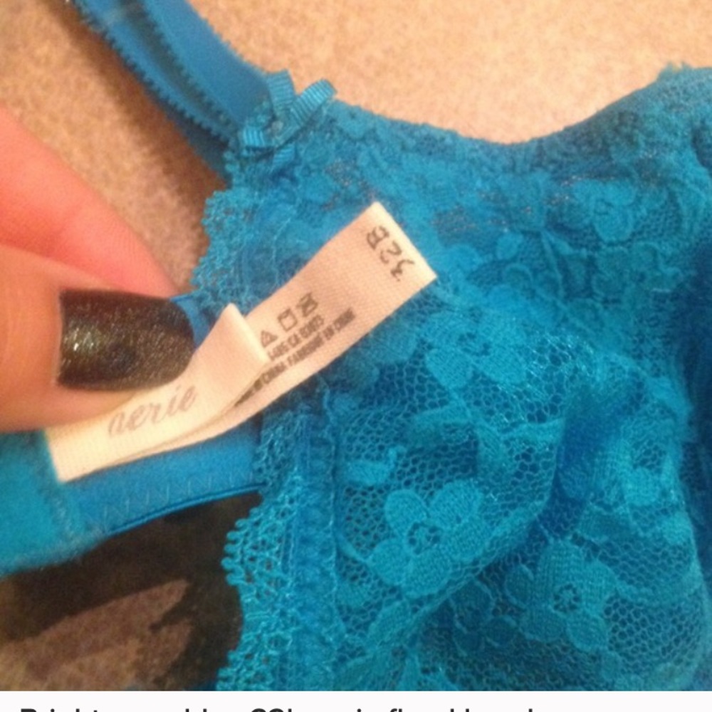 Bright aqua blue 32b aerie bra