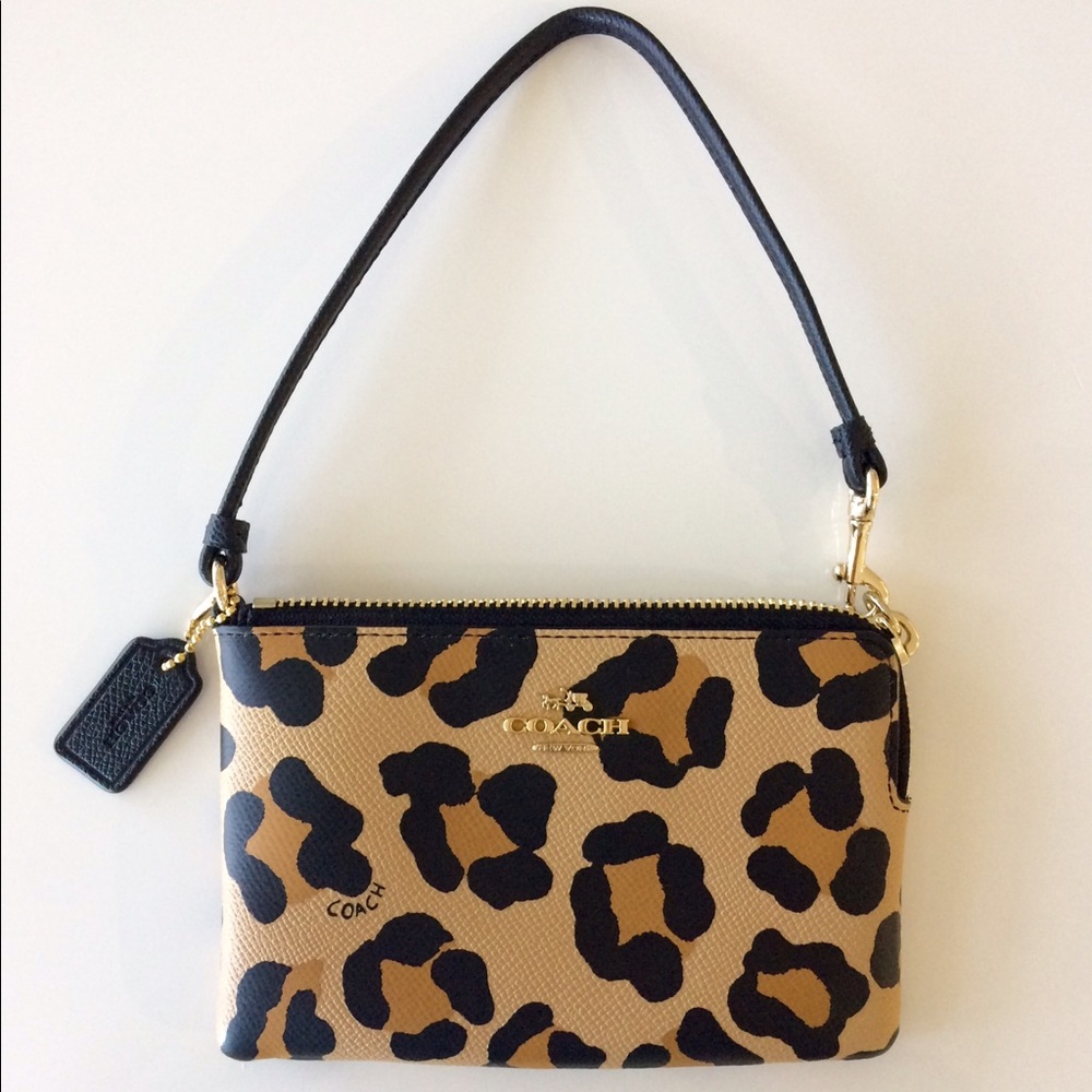 NWOT COACH Leopard Ocelot Clutch Wristlet - Picture 4 of 8