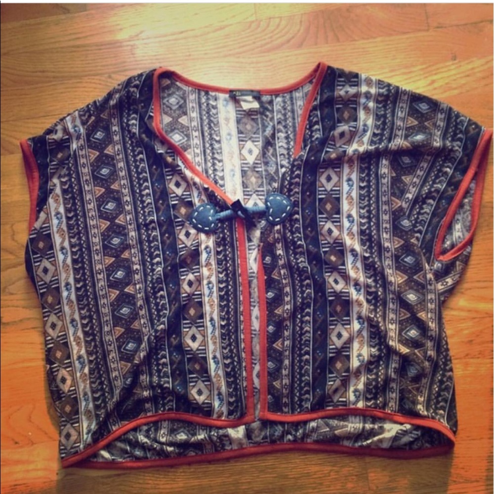 kld fall patterned colorful cardigan shawl with front clasp