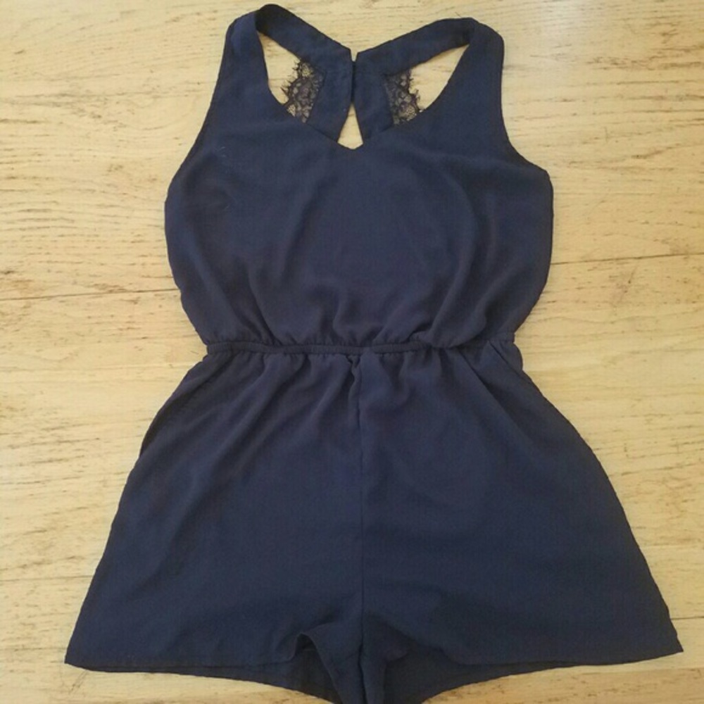 🦋Navy Blue unique romper