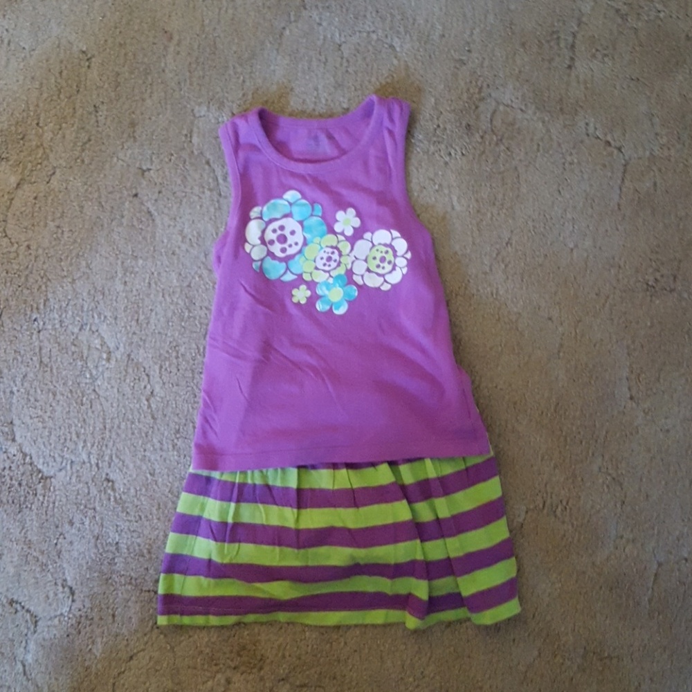 Set of tank and skort